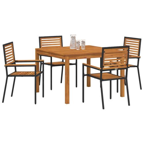 Комплект за хранене в градината 5 pcs Черно