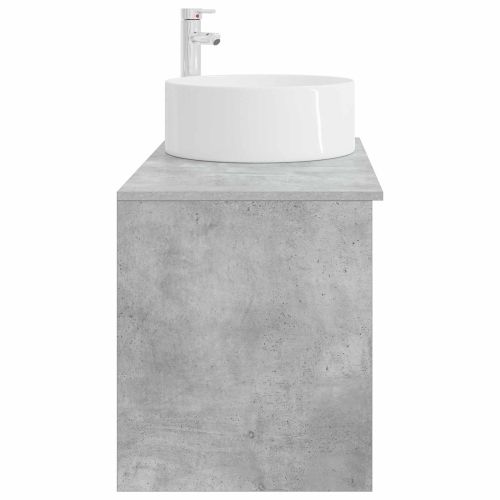 Комплект мебели за баня 2 pcs Бетонно сиво Инженерна дървесина