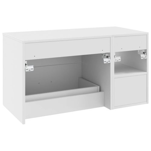 Комплект мебели за баня 2 pcs Бяло Инженерна дървесина