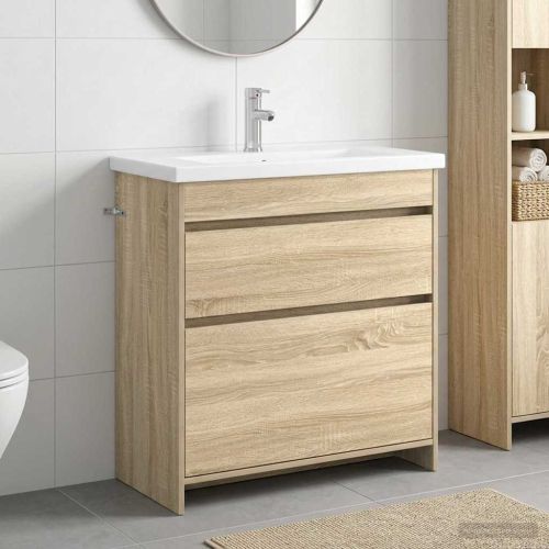 Комплект мебели за баня Дъб сонома 81 x 40 x 84,5 см