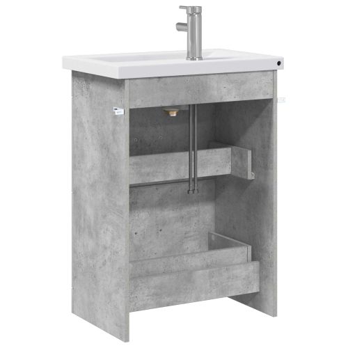 Комплект мебели за баня Бетонно сиво 61 x 40 x 84,5 см