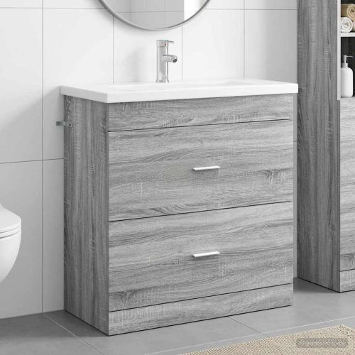 Комплект мебели за баня Сив Сонома 81 x 40 x 84,5 см