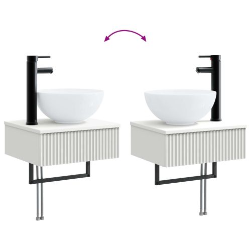 Комплект шкафове за баня 4 pcs Бяло 100 x 14,5 x 70 см