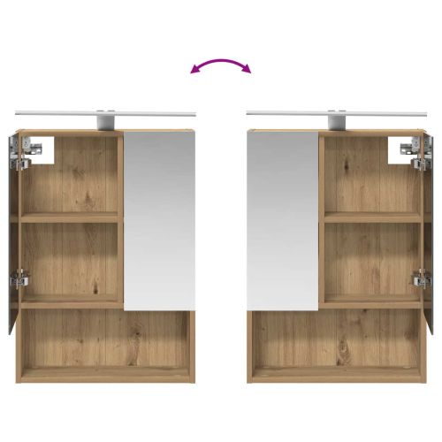 Комплект шкафове за баня 5 pcs Дъб артизан 50 x 14,5 x 70 см