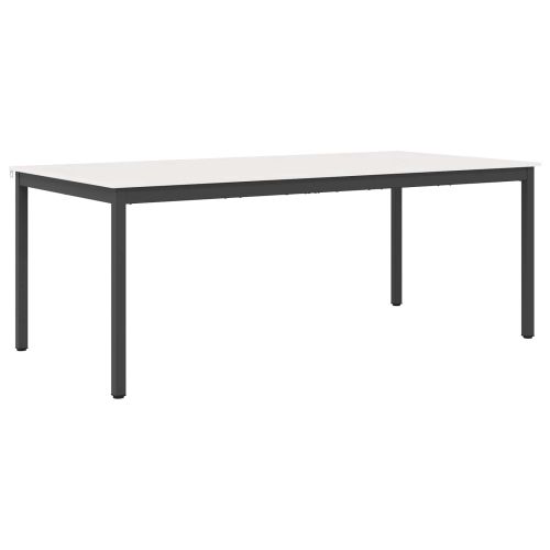 Трапезна маса Бяло 200 x 100 x 75 cm Солидно борово дърво