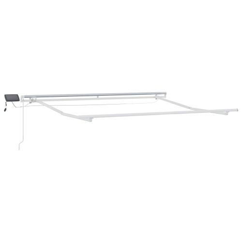 Прибираща се тента Таупе 450 × 300 cm Тъкан и алуминий
