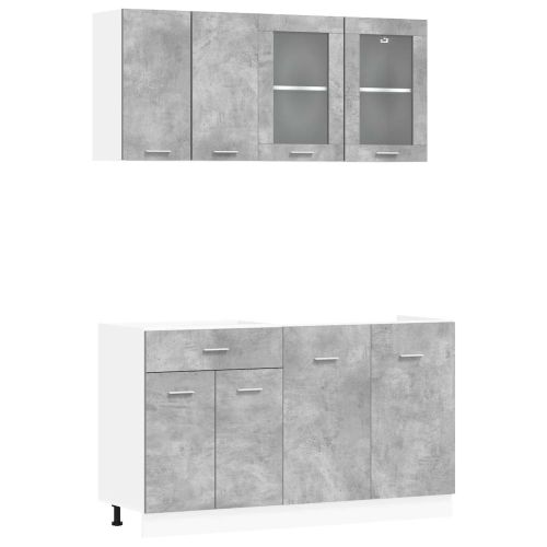 Кухненски единица Lyon 4 pcs Бетонно сиво Инженерна дървесина