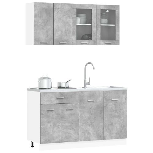 Кухненски единица Lyon 4 pcs Бетонно сиво Инженерна дървесина