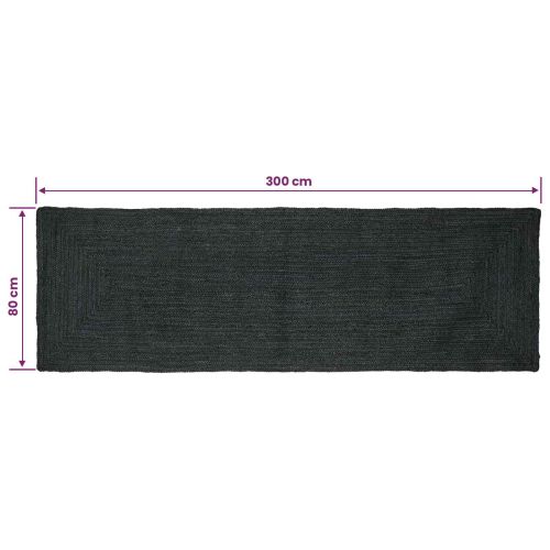 Килим за площ Тъмносиво 80 x 300 cm юта