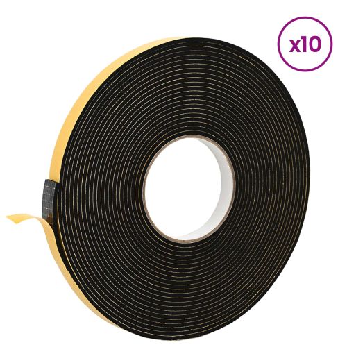 Самоотлепваща се пяна лента 10 pcs Черно 15mm x 10m CR пяна