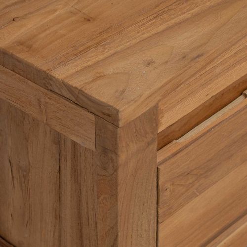 ТВ шкаф 110 x 30 x 35 cm Натурално Солидно тиково дърво