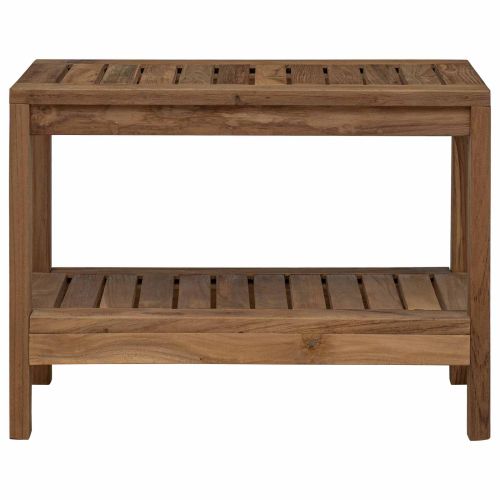 Маса за баня Натурално 60 x 30 x 45 cm Солидно тиково дърво