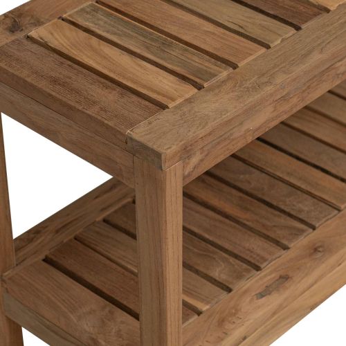 Маса за баня Натурално 60 x 30 x 45 cm Солидно тиково дърво