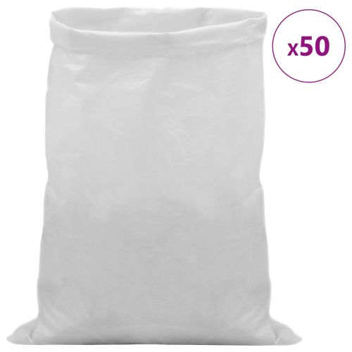 Тъкани чували 50 pcs Бяло 60 x 100 cm ПП