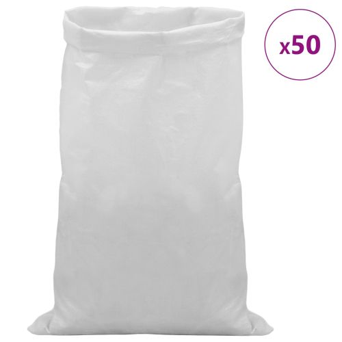 Тъкани чували 50 бр. Бяло 65 x 115 см ПП