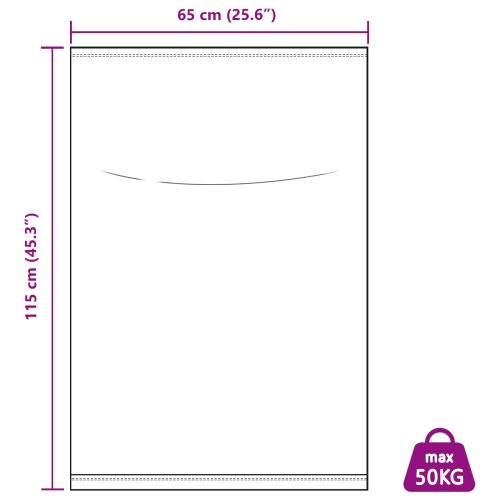 Тъкани чували 50 бр. Бяло 65 x 115 см ПП