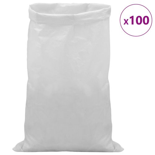 Тъкани чували 100 pcs Бяло 65 x 115 см ПП