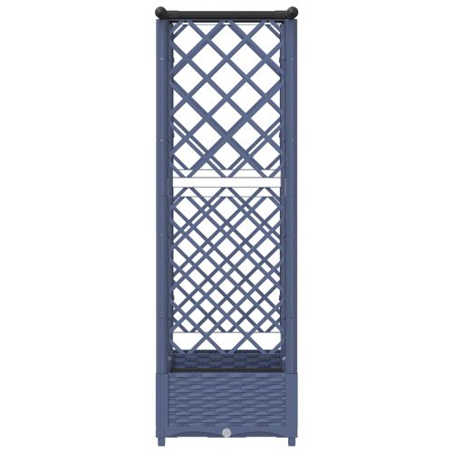 Повдигнато легло с решетка и покривка Сив 122,5 x 40 x 123 см