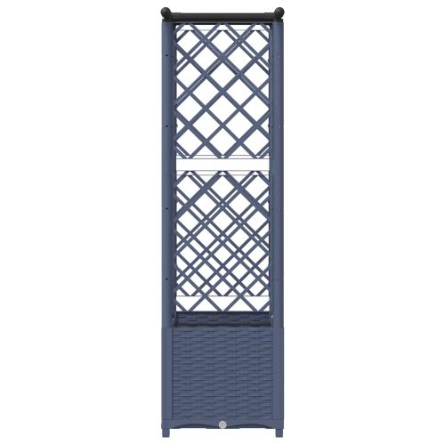 Повдигнато легло с решетка и покривка Сив 124,5 x 40 x 138 см