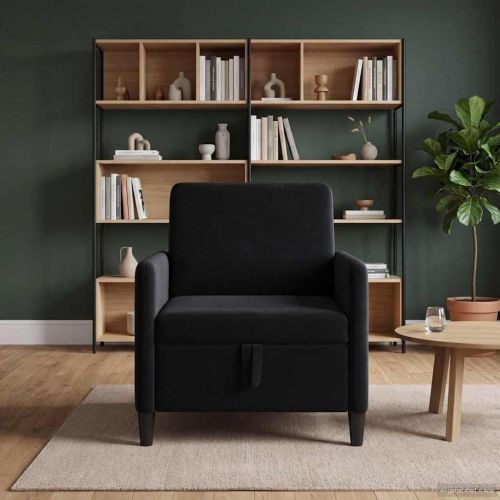 Диван с storage Черно 72 x 78 x 87 см Полиестер