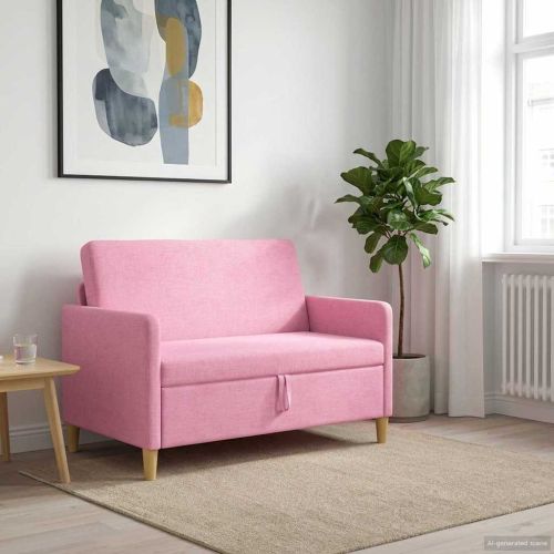 Диван с storage Розово 122 x 78 x 87 см Полиестер