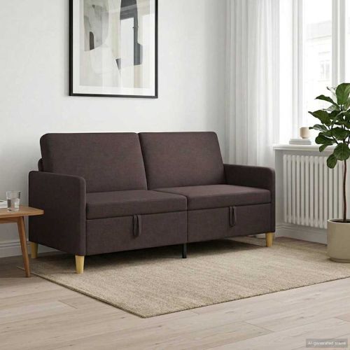Диван с storage Тъмен кафяв 172 x 78 x 87 см Полиестер