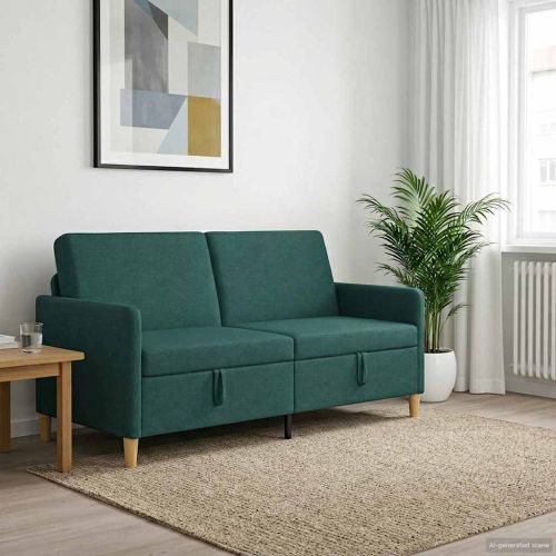 Диван с storage Тъмнозелено 172 x 78 x 87 см Полиестер