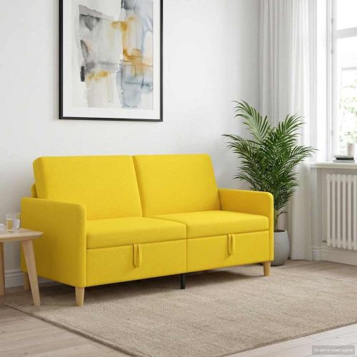 Диван с storage Светло жълто 172 x 78 x 87 см Полиестер
