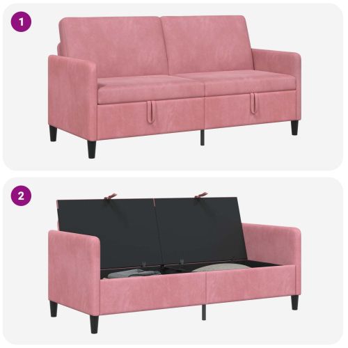 Диван с storage Розово 172 x 78 x 87 см Полиестер