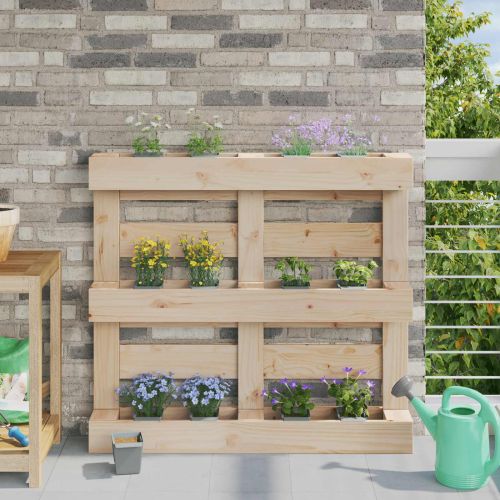 Кутиите за цветя за евро палети 12 pcs Светлосиво