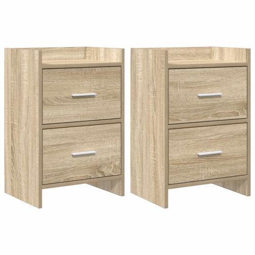 Нощни маси 2 pcs Дъб сонома 40 x 30 x 60 cm Инженерна дървесина