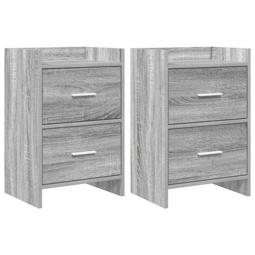 Нощни маси 2 pcs Сив Сонома 40 x 30 x 60 cm Инженерна дървесина