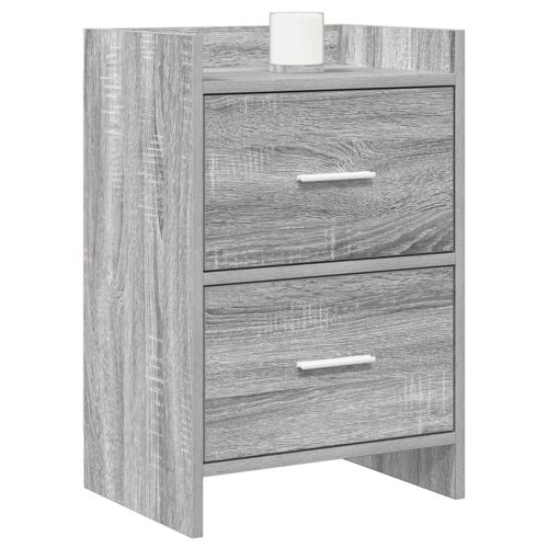 Нощни маси 2 pcs Сив Сонома 40 x 30 x 60 cm Инженерна дървесина