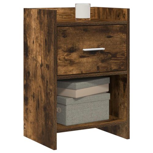 Нощни маси 2 pcs Опушен дъб 40 x 30 x 60 cm Инженерна дървесина