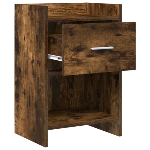 Нощни маси 2 pcs Опушен дъб 40 x 30 x 60 cm Инженерна дървесина