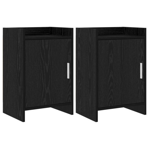 Нощни маси 2 pcs Черен дъб 40 x 30 x 60 cm Инженерна дървесина