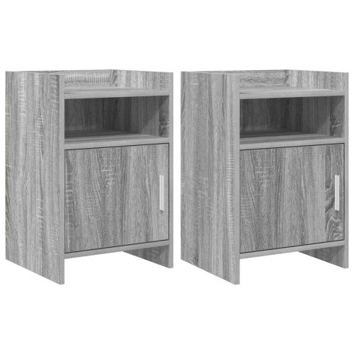 Нощни маси 2 pcs Сив Сонома 40 x 36 x 60 см Инженерна дървесина