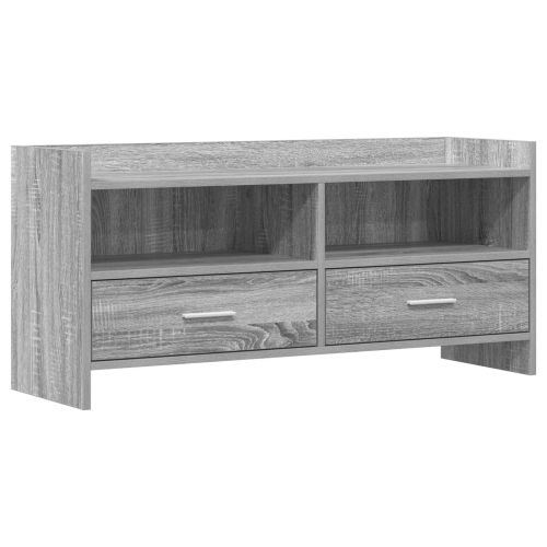 ТВ шкаф 100 x 33 x 47 см Сив Сонома Инженерна дървесина