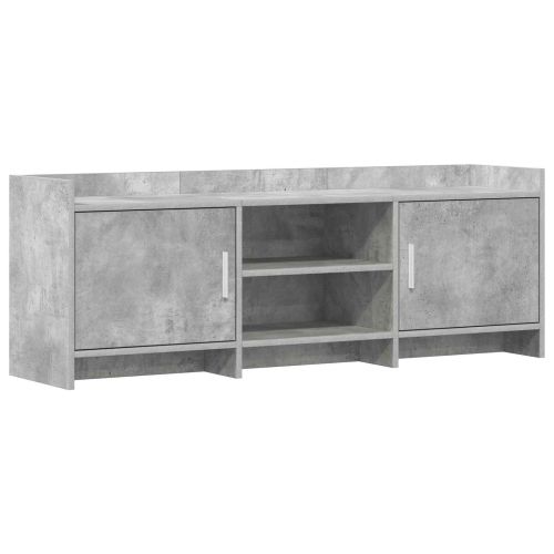 ТВ шкаф 130 x 33 x 47 см Бетонно сиво Инженерна дървесина
