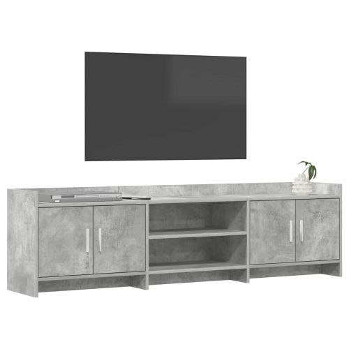 ТВ шкаф 168 x 33 x 47 см Бетонно сиво Инженерна дървесина