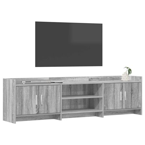 ТВ шкаф 168 x 33 x 47 см Сив Сонома Инженерна дървесина
