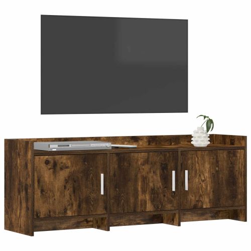 ТВ шкаф 130 x 33 x 47 см Опушен дъб Инженерна дървесина