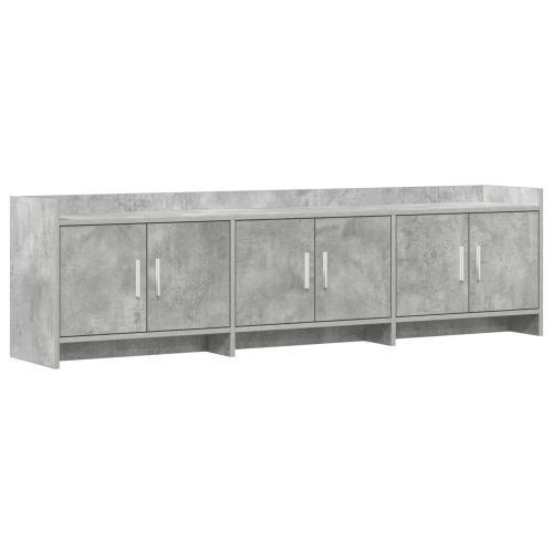 ТВ шкаф 168 x 33 x 47 см Бетонно сиво Инженерна дървесина