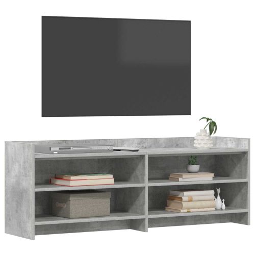 ТВ шкаф 135 x 33 x 47 см Бетонно сиво Инженерна дървесина