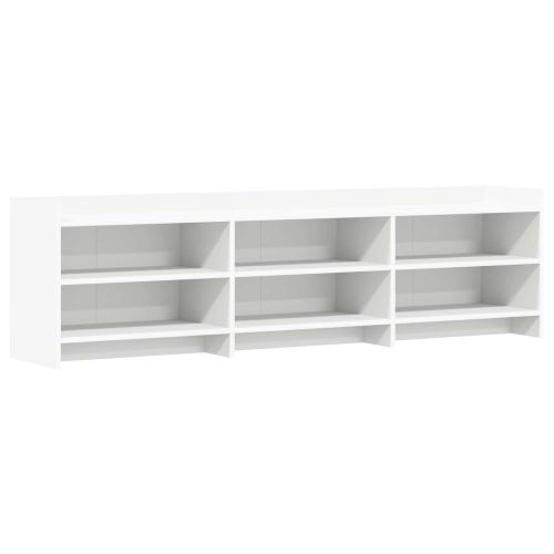 ТВ шкаф 168 x 33 x 47 см Бяло Инженерна дървесина
