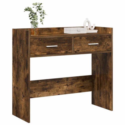 Конзолна маса Опушен дъб 90 x 35 x 80 см Инженерна дървесина