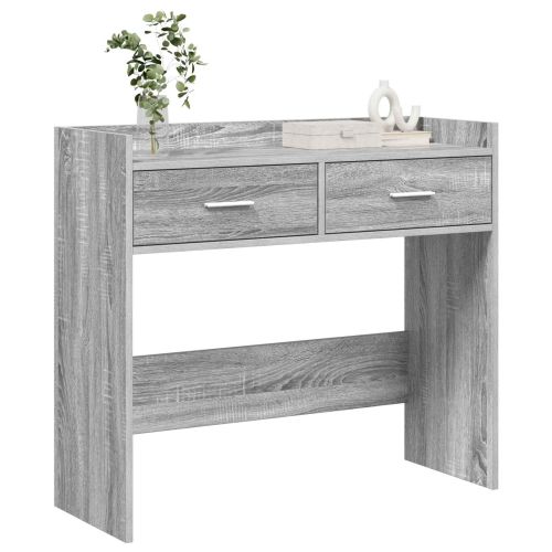 Конзолна маса Сив Сонома 90 x 35 x 80 см Инженерна дървесина