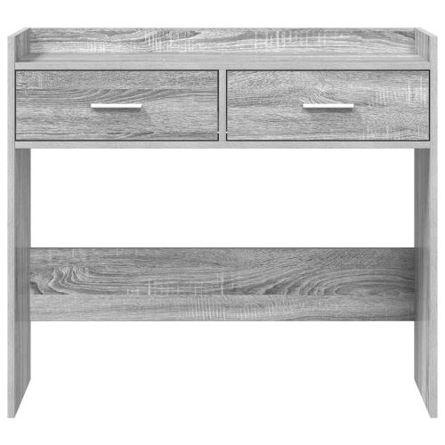 Конзолна маса Сив Сонома 90 x 35 x 80 см Инженерна дървесина