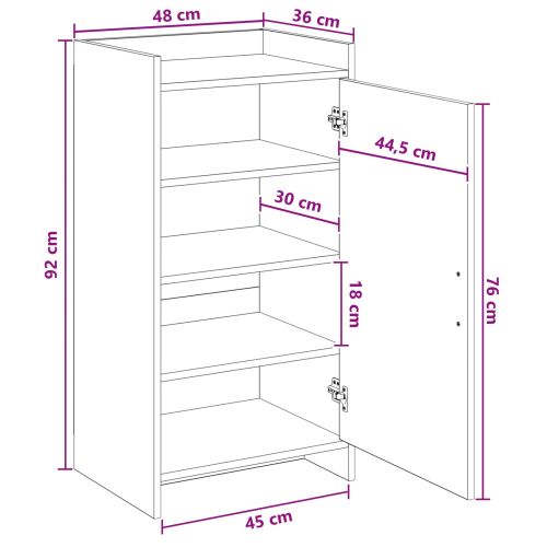 Шкаф за обувки Старо дърво 48 x 36 x 92 см Инженерна дървесина