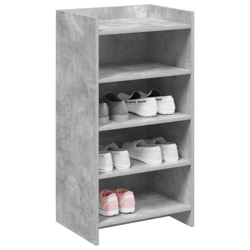 Шкаф за обувки Бетонно сиво 48 x 36 x 92 см Инженерна дървесина